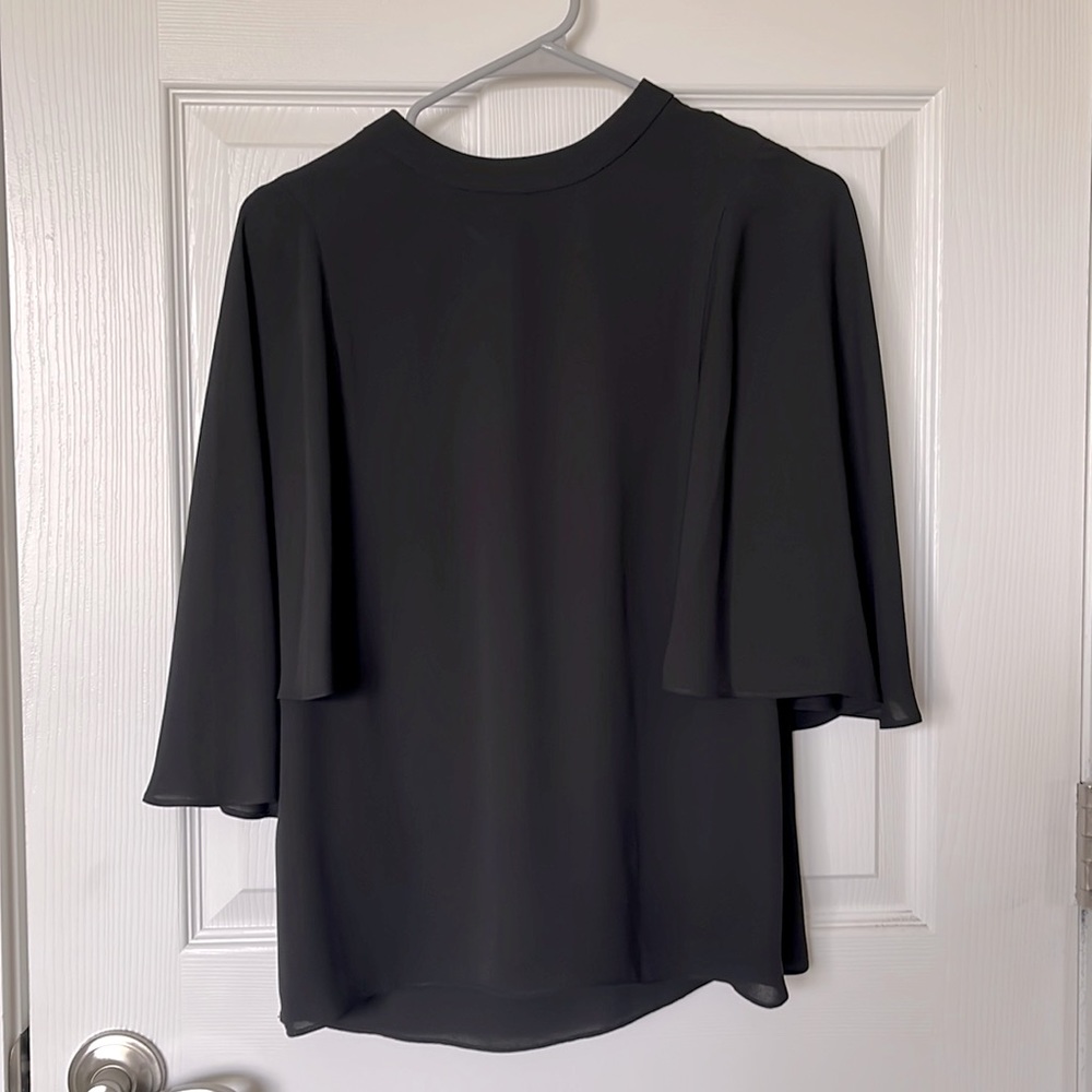 BCBG Max Azria black flowy top